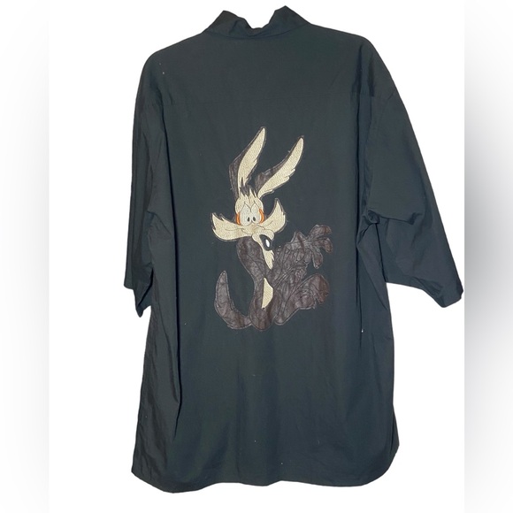 Iceberg History Wile E. Coyote Men’s Button Down Embroidered XL Made In Italy - Picture 1 of 9